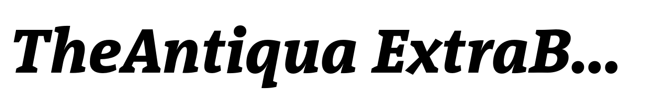 TheAntiqua ExtraBold Italic